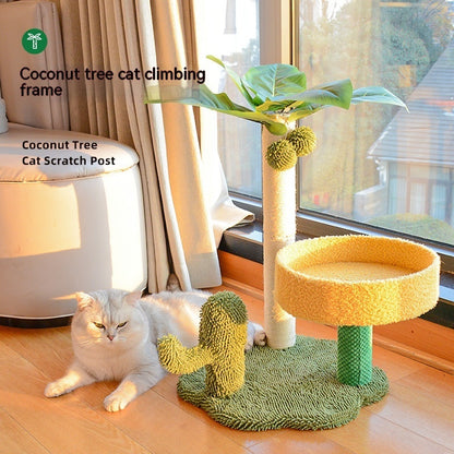 coconut  cat scratching post with large nest for big cats