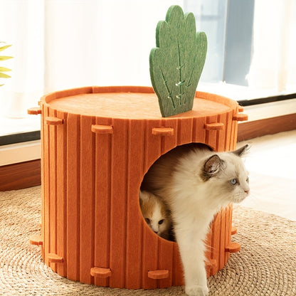 Carrot Cat Nest Cat Tunnel Felt Cat Nest Drilled Semi Enclosed Cattery