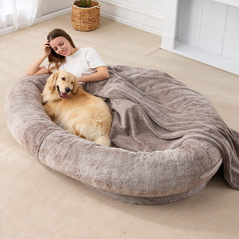 Plush Round Dog Beds for large dogs