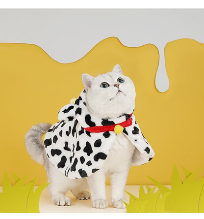 Velvet Windproof Cat cow cloak Costume