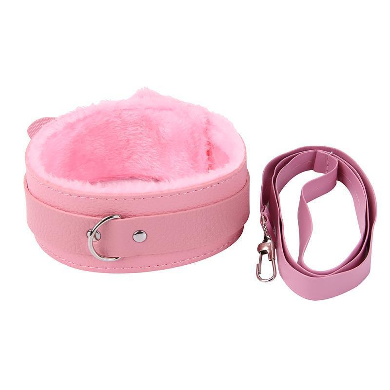 Plush Leather Cat Collar - feminine appliance collar