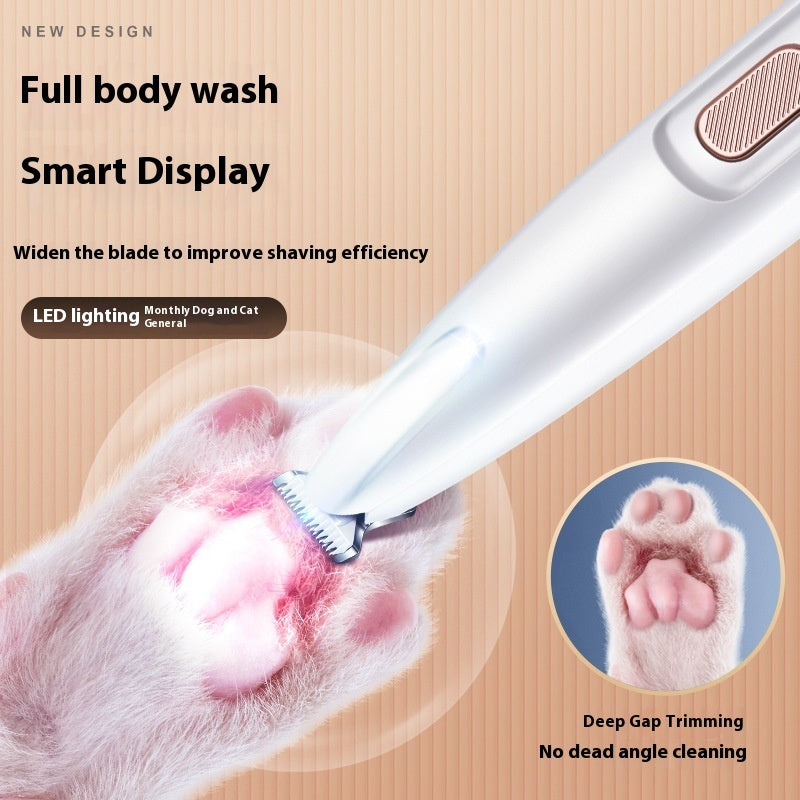 Waterproof LED Dog Paw Trimmer Grooming Clippers