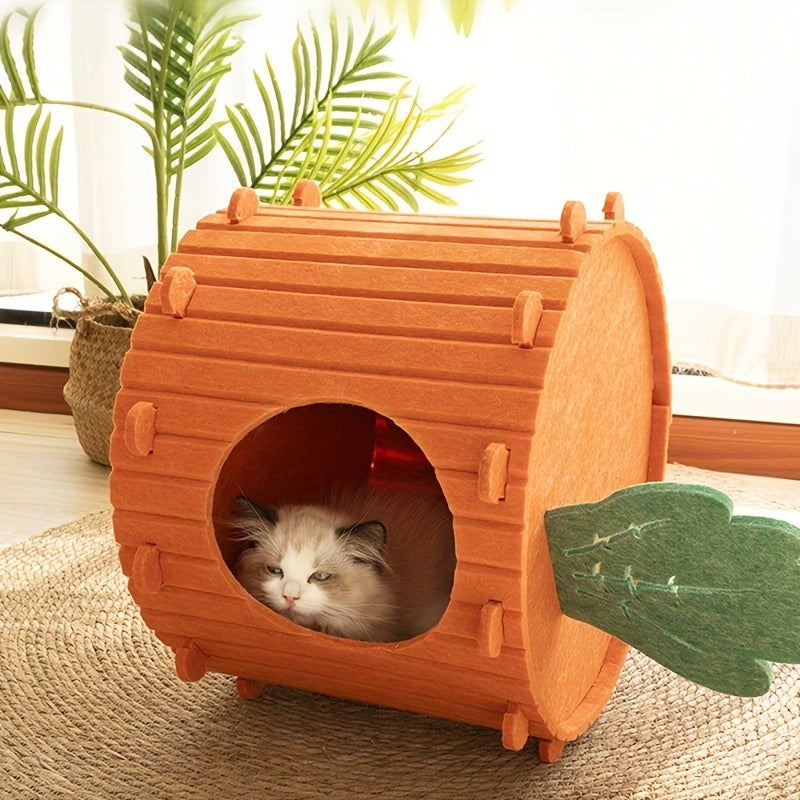 Carrot Cat Nest Cat Tunnel Felt Cat Nest Drilled Semi Enclosed Cattery