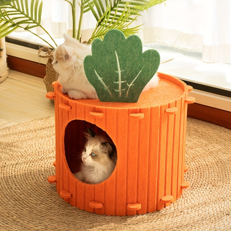 Carrot Cat Nest Cat Tunnel Felt Cat Nest Drilled Semi Enclosed Cattery