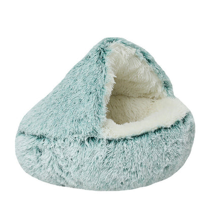 Comfortable Washable Round Shape Winter Bed For Cats