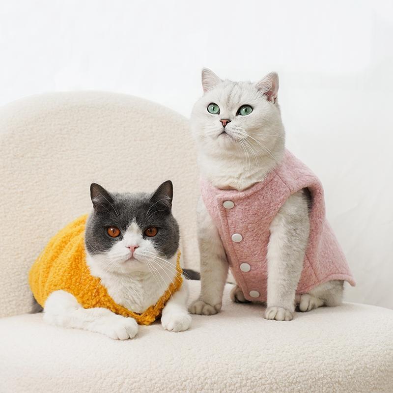 Thickened Fleece-lined Plush Cat Vest