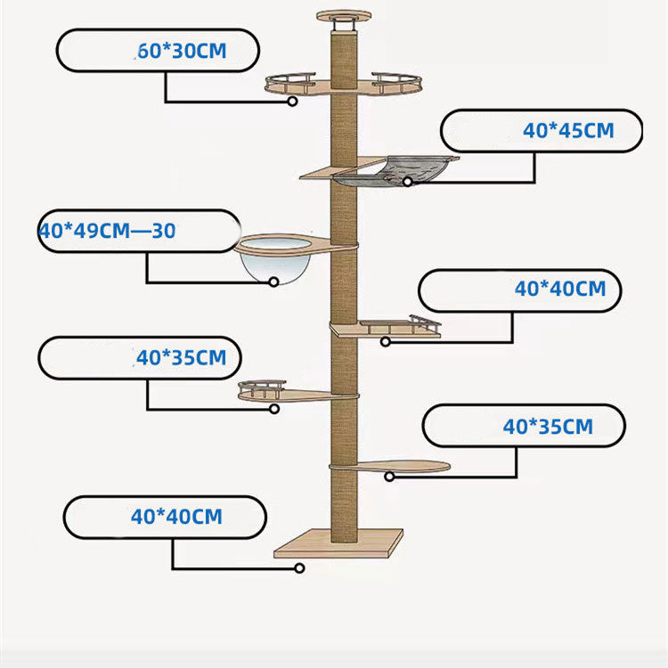 Japanese-style Catwalk Tongtian Column Cats pole