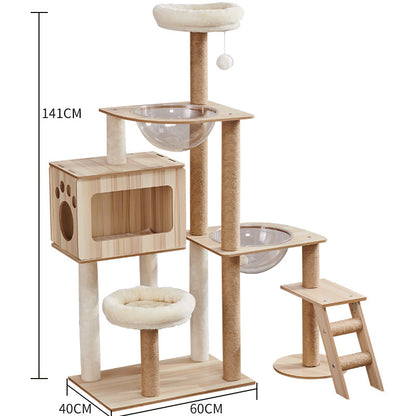 LeFei Capsule Space Crawl Nest Wood Cat Tree Hous