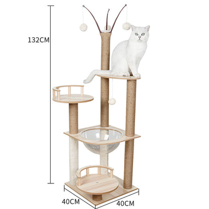 LeFei Capsule Space Crawl Nest Wood Cat Tree Hous