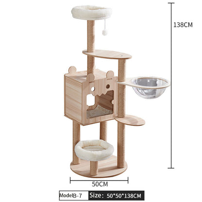 LeFei Capsule Space Crawl Nest Wood Cat Tree Hous