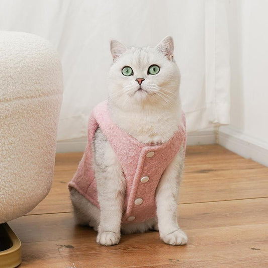 Thickened Fleece-lined Plush Cat Vest