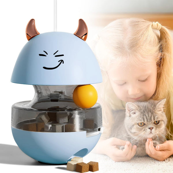 360-degree Rotation Spill Ball Slow Treat dispenser puzzle Interactive cat Toy